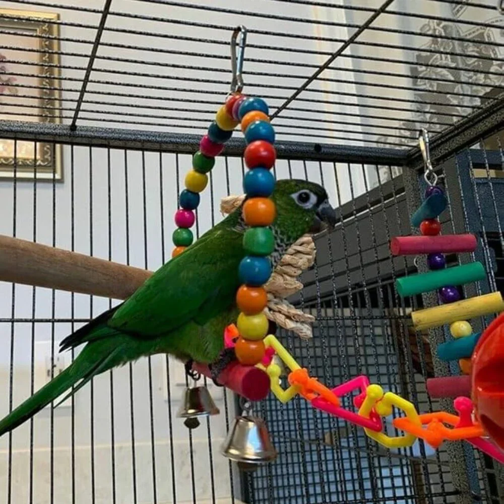 Bird Toys 5 Pieces | Colorful Parrot Chewing Toys